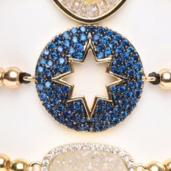 BOGO 1/2 OFF 3 Bracelets 18K Gold & Multicolored - Picture 3 of 3